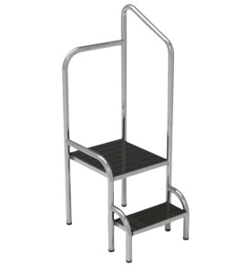 Escada 2 Degraus para Doppler Inox S-0480-7 - Salutem Móveis Hospitalares